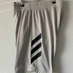 Adidas Athletic Shorts - Light Grey/Black